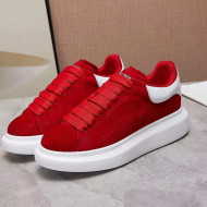 Alexander Mcqueen Suede and Calfskin Sneakers Red 2021