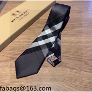 Burberry Check Silk Tie Black 2021 110450
