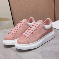 Alexander Mcqueen Suede and Calfskin Sneakers Light Pink 2021