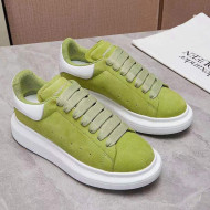 Alexander Mcqueen Suede and Calfskin Sneakers Green 2021