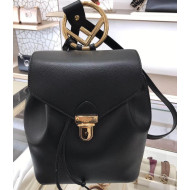 Fendi Grained Leather Backpack Black 2018