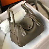 Hermes Lindy Mini Bag 19CM Elephant Grey/Silver 2020