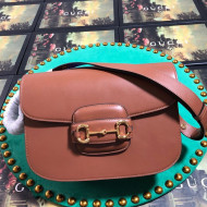 Gucci Leather 1955 Horsebit Small Shoulder Bag 602206 Brown 2019
