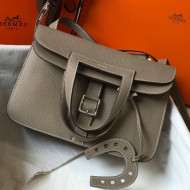 Hermes Halzan Togo Calfskin Leather Bag Dove Grey 2021