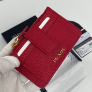 Prada Saffiano Leather Card Holder 1MC038 All Red 2020
