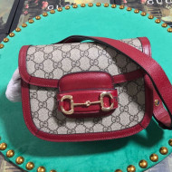 Gucci GG Canvas 1955 Horsebit Mini Shoulder Bag 602205 Red 2019