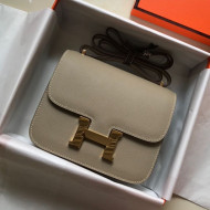Hermes Constance Bag 18/23cm in Eosom Leather Dove Grey/Gold 2021