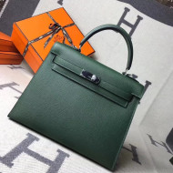 Hermes Kelly 28cm/32cm  Original Epsom Leather Bag Deep Green（SHW）