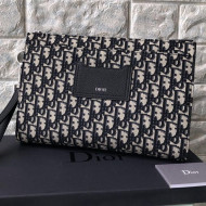 Dior Men's Oblique Canvas Zipped Pouch 2019