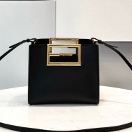 Fendi Way Leather Small Tote Bag Black 2021 8506S