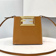 Fendi Way Leather Small Tote Bag Beige 2021 8506S