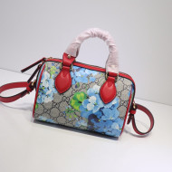 Gucci Flora Print GG Canvas Mini Duffle Bag 432123 Blue 2021