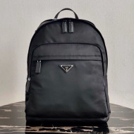 Prada Men's Nylon and Saffiano Leather Backpack 2VZ048 Black 2021