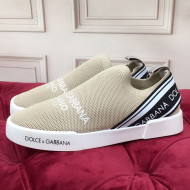Dolce&Gabbana DG Knit Slip-on Sneakers Beige 2021