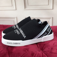 Dolce&Gabbana DG Knit Slip-on Sneakers Black 2021