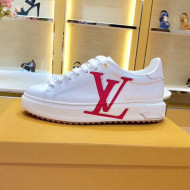 Louis Vuitton Time Out LV Sneaker 1A4VV8 White/Red 2019