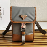 Prada Re-Nylon Messenger Mini Bag 2ZH108 Grey 2021