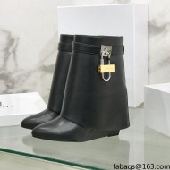 Givenchy Shark Lock Ankle Boots in Leather Black 2021