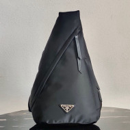 Prada Re-Nylon Messenger and Leather Backpack 2VZ092 Black 2021