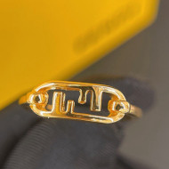 Fendi FF Logo Ring Gold 2021 84