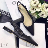 Dior "J'Adior" Ballet Shoe High-Heeled Pump in Calfskin with Studs Black 2018
