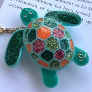 Chanel Tortoise-Shaped Brooch Green 2019