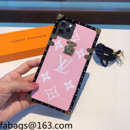 Louis Vuitton Lock Monogram Canvas iPhone Case Pink 2021 1104124