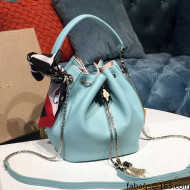 Bvlgari Serpenti Forever Bucket Bag in Smooth Calf Leather Blue 2021