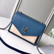 Louis Vuitton Mylockme BB Schoolbag Shaped Shoulder Bag M51418 Blue/Beige 2020