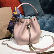 Bvlgari Serpenti Forever Bucket Bag in Smooth Calf Leather Pink 2021