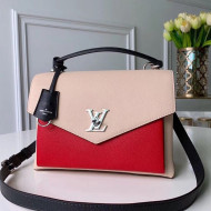 Louis Vuitton Mylockme Schoolbag Shaped Top Handle Bag M53891 Beige/Red/Black 2020