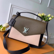 Louis Vuitton Mylockme Schoolbag Shaped Top Handle Bag M55323 Beige/Green/Black 2020