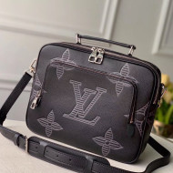 Louis Vuitton Men's Flight Case Messenger Bag in Oversize Monogram Embossed Leather M57287 2020