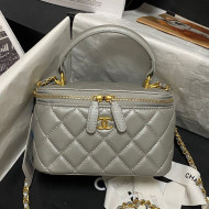 Chanel Vanity Case with Chain AP2199 Gray 2021
