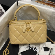 Chanel Vanity Case with Chain AP2199 Yellow 2021