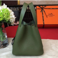 Hermes Original Togo Leather Picotin Lock PM/MM Bag Army Green