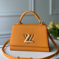 Louis Vuitton Twist One Handle Bag PM in Saffron Yellow Taurillon Leather M57136 2020
