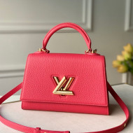 Louis Vuitton Twist One Handle Bag PM in Pink Taurillon Leather M57096 2020