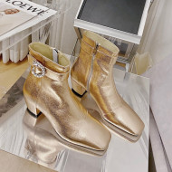 Jimmy Choo Myan Ankle Boots 4.5cm Gold 2021 111696