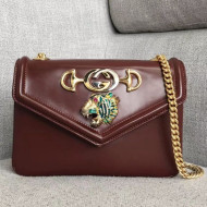 Gucci Leather Rajah Small Shoulder Bag 537243 Burgundy 2018