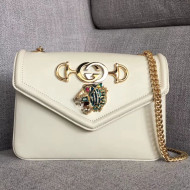 Gucci Leather Rajah Small Shoulder Bag 537243 White 2018