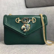 Gucci Leather Rajah Small Shoulder Bag 537243 Green 2018