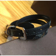 Goyard Edmond Leather Strap Bracelet Black 2020