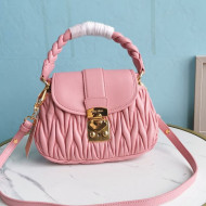 Miu Miu Coffer Matelasse Nappa Leather Shoulder Bag 5BA188 Pink 2021