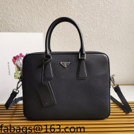 Prada Men's Saffiano Leather Business Briefcase Bag 2VE368 Dark Blue 2021