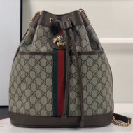 Gucci GG Canvas Rajah Medium Bucket Bag 553961 2019