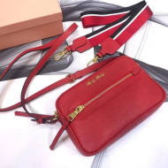 Miu Miu Leather Shoulder Bag 5BH116 Red 2018