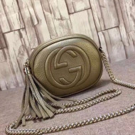 Gucci Soho Leather Mini Chain Bag 353965 Gold 2021