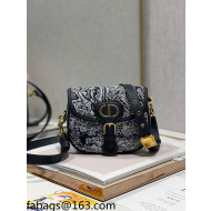Dior Small Bobby Bag in Blue Toile de Jouy Embroidery 2021