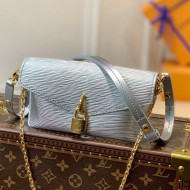 Louis Vuitton Padlock on Strap Mini Bag in Epi Leather M80682 Silver 2021